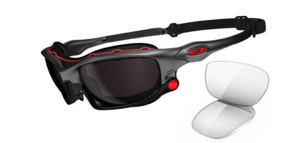 Gafas de Sol Oakley OO9142 Wind Jacket 03 - Montura Gris Oscuro - Lente Gris Calido + Transparente